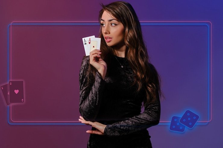 Meja Caribbean Stud Poker live dengan dealer profesional di joker 4d